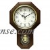 Timekeeper 180WAGM Essex 17" Modern Pendulum Wall Clock (faux Wood)   1768058